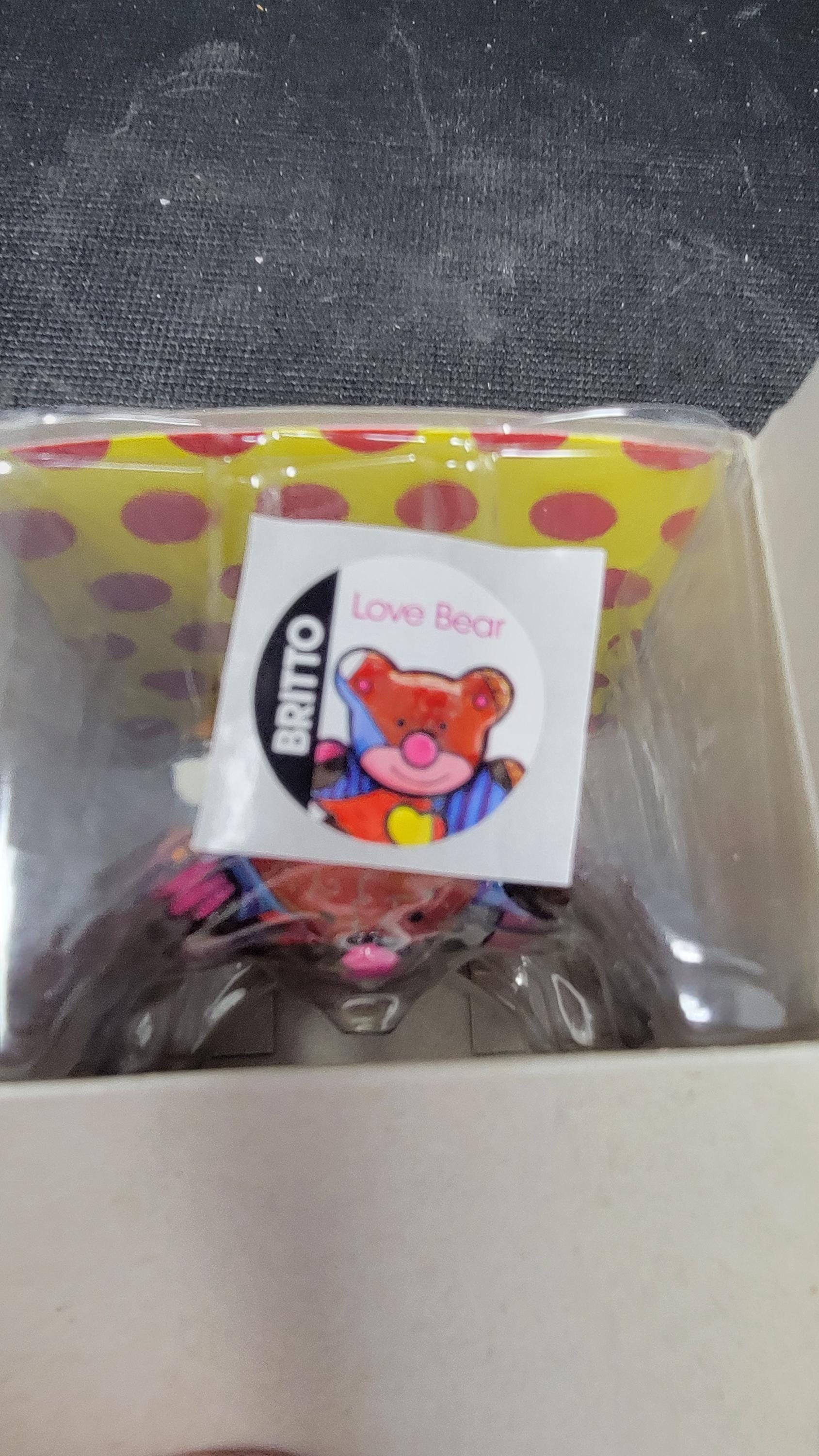 Romero Britto Mini Love Bear Figure *FIRST EDITION 331389 RARE