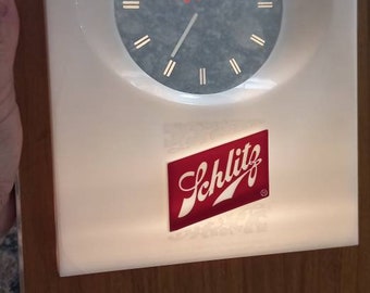 Vintage Schlitz Beer Lighted Clock With Floating Hands. F2 - Etsy