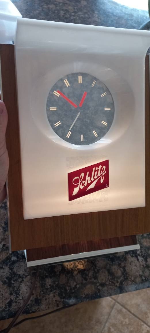 Vintage Schlitz Beer Lighted Clock With Floating Hands. F2 - Etsy
