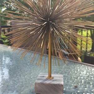 VintagePair of Pom Urchins Sculptures Manner of Cutis Jere Brutalist