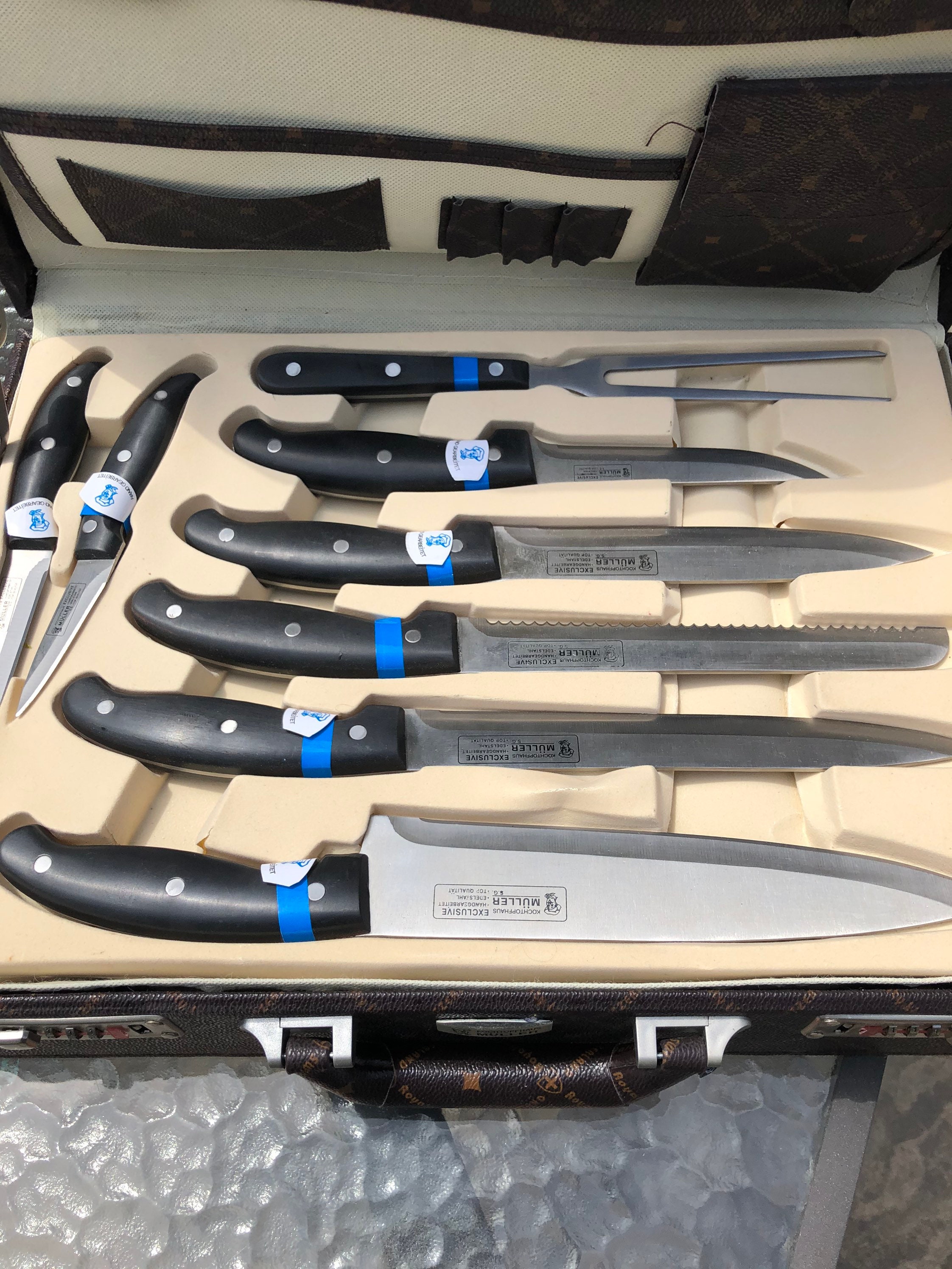 Kochtopfhaus Muller Stainless Steel 32 Piece Deluxe Knife Set Etsy