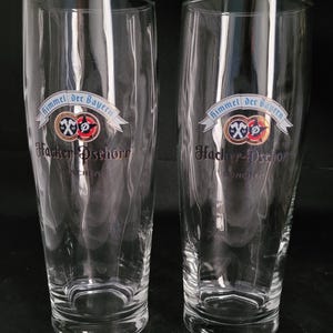 Hacker-Pschorr Weisse Pilsner Lote de 2 vasos de cerveza de 0,5 l. T4