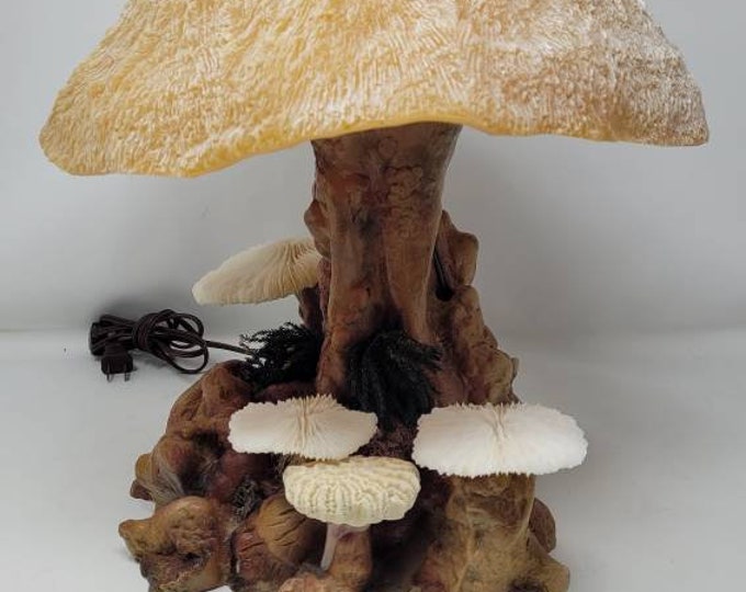 Vintage Magical Coral Mushroom Lamp Large 17h Etsy