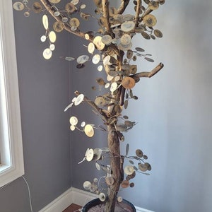 Vintage  Curtis Jere &quot;Raindrops&quot; Brass Tree Mid-century Modern LOCAL DELIVERY ONLY