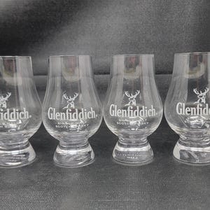 GLENFIDDICH • Single Malt Tasting Glass • Etched Logo Set of 6 in Box