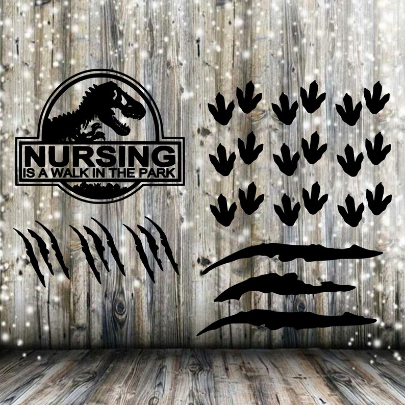 Nursing is a Walk in the Park SVG mom Hashtag SVG Jurassic ...