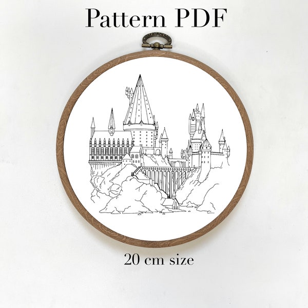Castle Hogwart embroidery pattern