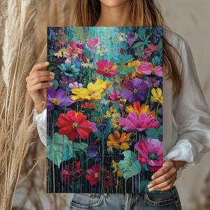 Botanical Gallery Wall & Home Decor Print - Vibrant Floral Artwork, Kitchen Wall Art, Colourful Prints, Flower Wall Art, Digital Download