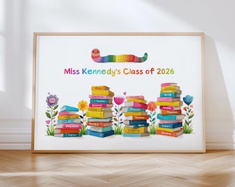 Custom Classroom Wall Art, Personalised Pupil Whole Class Name Poster, Nursery Wall Art, Classroom Wall Decor, Digital Download