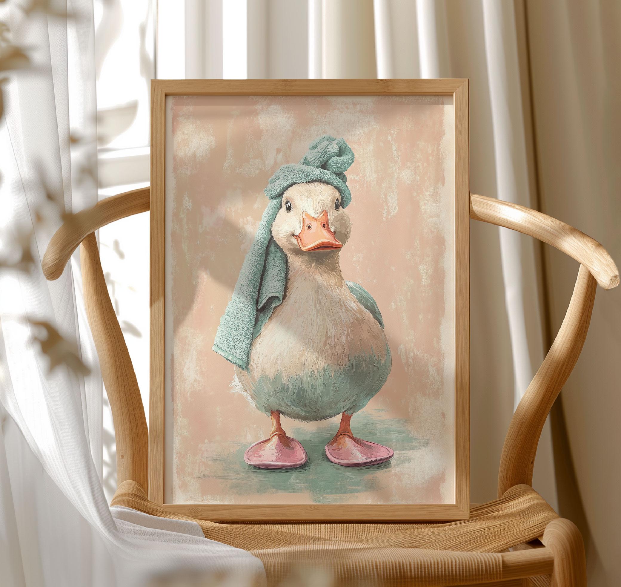 Bathroom Wall Art - Duck Print - Quirky Bathroom Decor - Duck Art ...