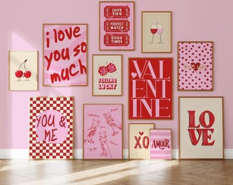 Valentines Day Wall Art - Valentine Bundle - Romantic Love Quotes - Valentines Prints - Valentines Gallery Wall Decor (Digital Download)