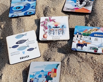 Coaster set selection from Greece 6 pictures