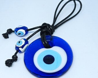 Glass evil eye hanger for good luck gift