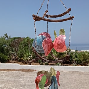 Colourful shells capiz home hanging decoration