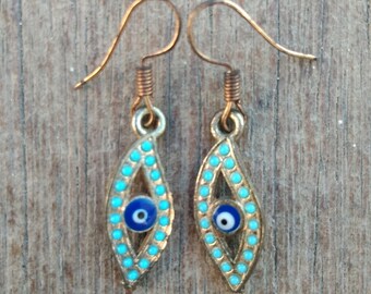 邪眼のイヤリングジュエリーミコノスギリシャ