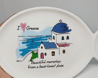Plate fish style decor Aegean loving Greece