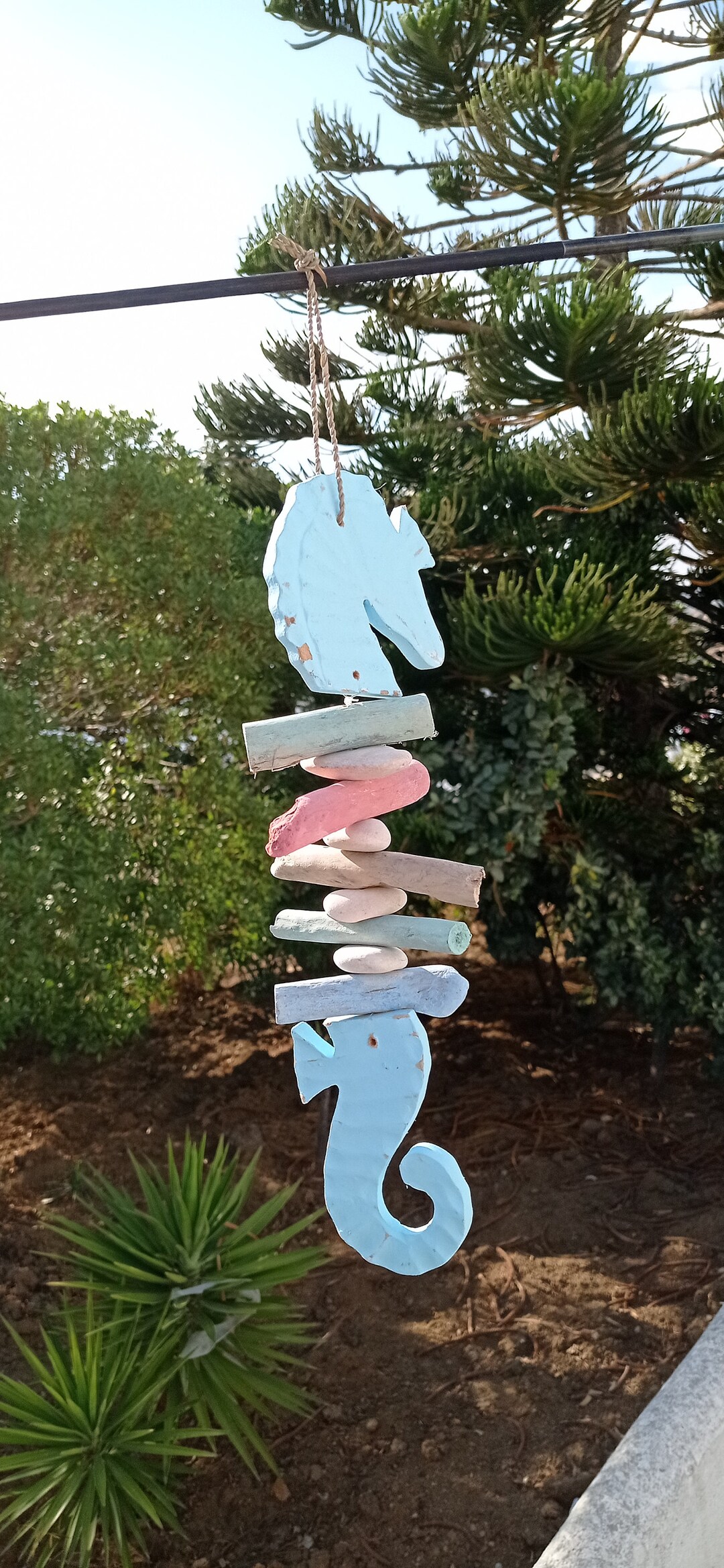 Driftwood Seahorse Wall Hanging Decoration Etsy