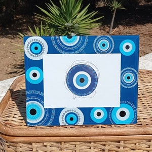 Evil eye picture frame decoration