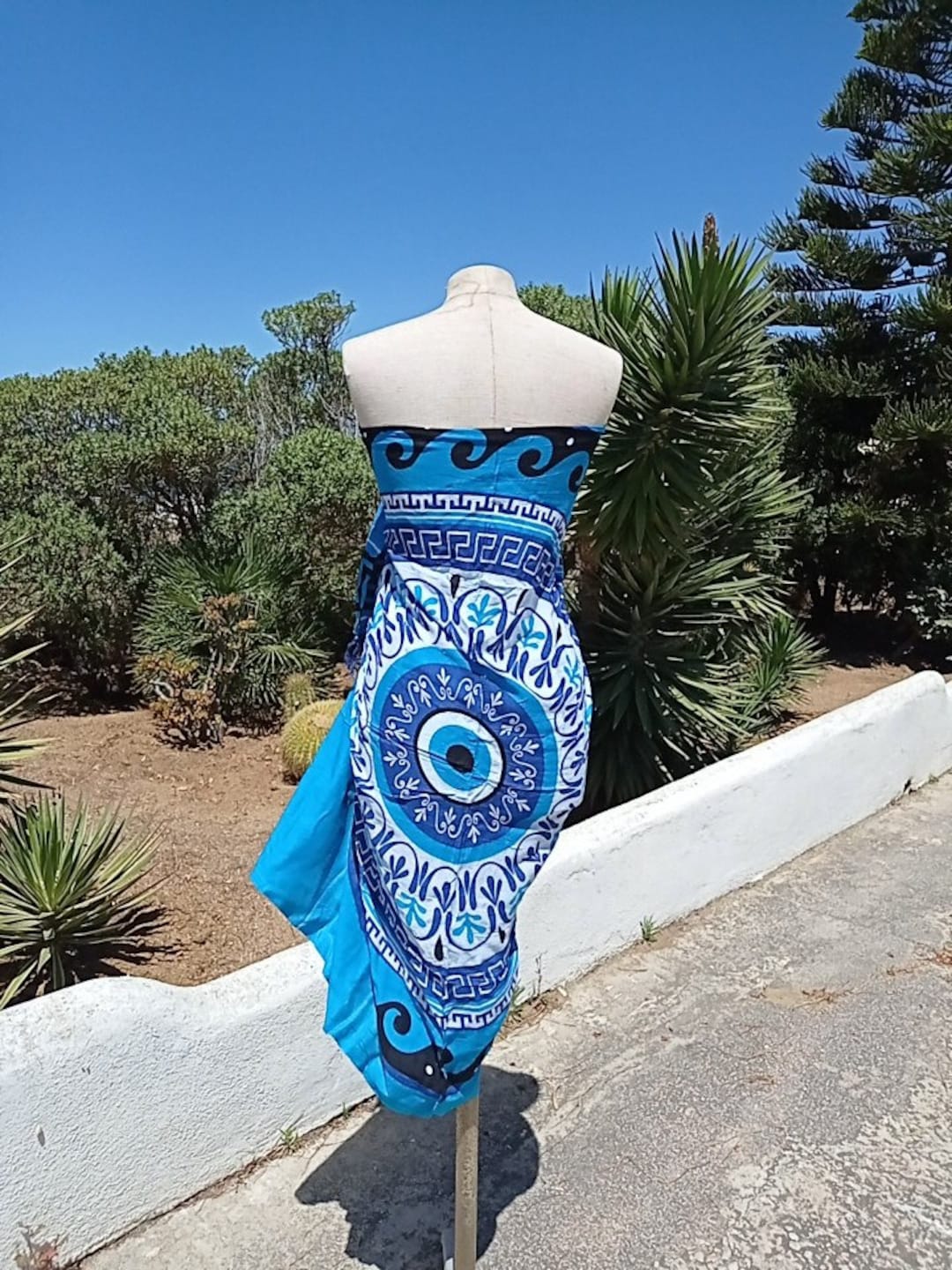 Mesh Sarong Pareo - Aqua main image 0