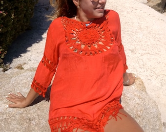 Special offer price Red beach wear dress