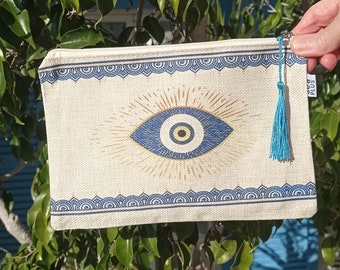 Women&#39;s purse blue evil eye