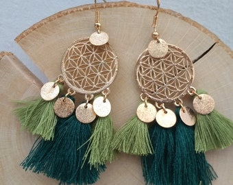 彼女へのギフト ボヘミアン イヤリング ジュエリー 手作り ミコノス ギリシャ