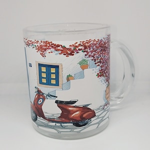 Small beer glass red motorcycle