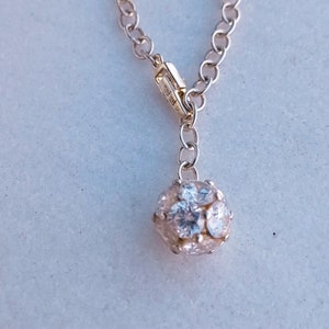Silver necklace jewelry with Swarovski crystal element gift for her