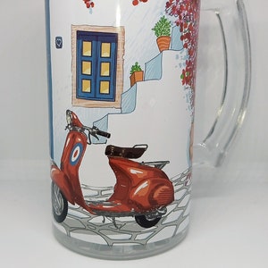 Large beer glass red motorcycle