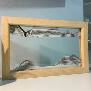 Moving Sand Art | Sand Landscape Art | Interactive and Handcrafted Home Decor | Large Size | Oak or Beech Wood | Multiple Colours Available