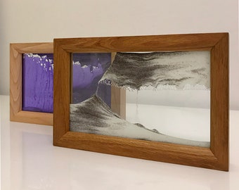 Moving Sand Art | Sand Landscape Art | Interactive and Handcrafted Home Decor | Medium Size | Oak or Beech Wood | Multiple Colours Available