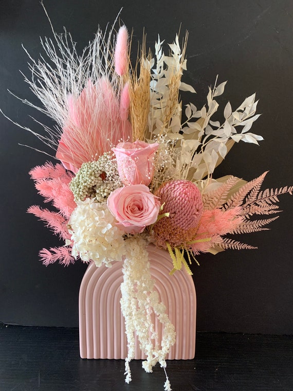 dravensynergy Dried Flowers In Vase Brisbane Large Dried Arrangement
