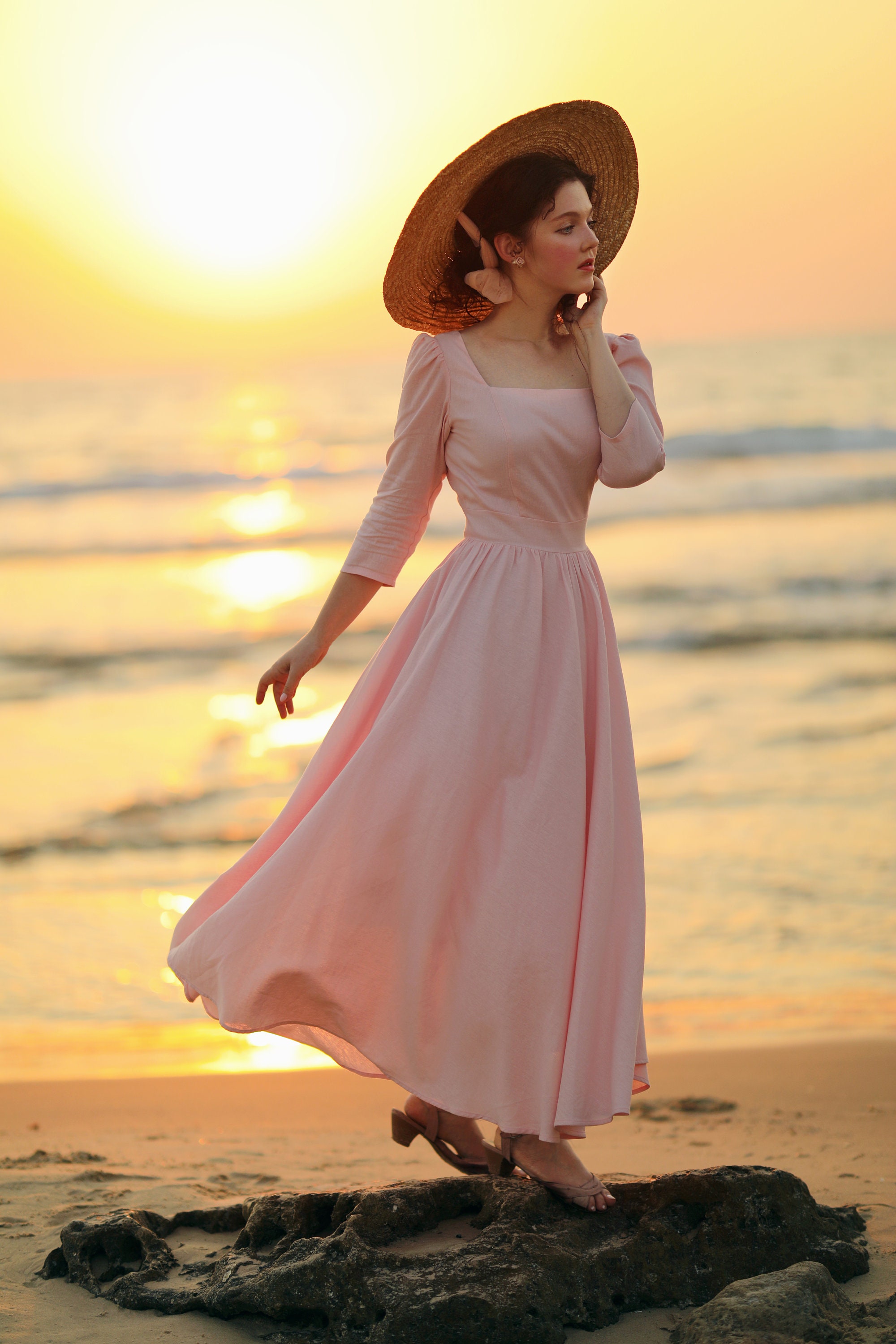 Aura linen dress