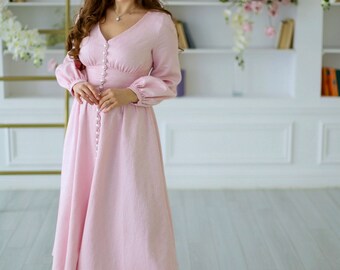 Lydia Dress. Jacquard Dress. Cotton Jacquard. Pearl Buttons