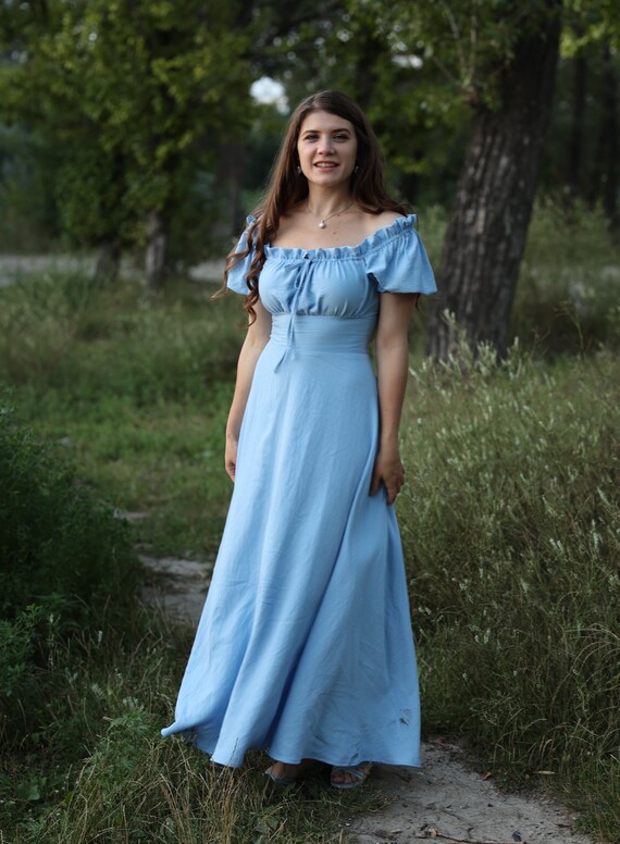 simple princess dress for women Princess in Exile dress. Available in: white cotton, black cotton, dark  blue cotton, blue cotton, green cotton, burgundy cotton, red cotton, purple  cotton, blue rowena trim, red rowena trim, princess in exile
