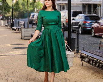 Esta dress. Linen dress. Linen. Cotto dress. Natural dress.