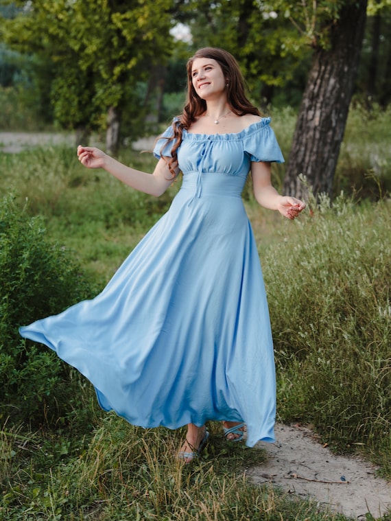 princess style casual dress Atoguta Princess Dresses For Girls Long Sleeve Cute Casual Shirt Dress Casual A-Line Summer Dress Size 1t-12, Blue, Women's, Size: 11