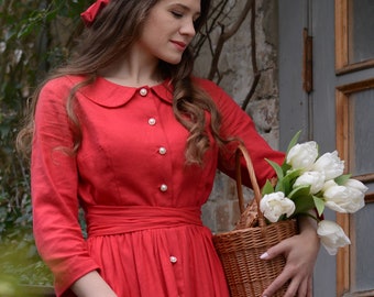 The Meg dress. Linen dress. Romantic dress. Linen. Cotton.