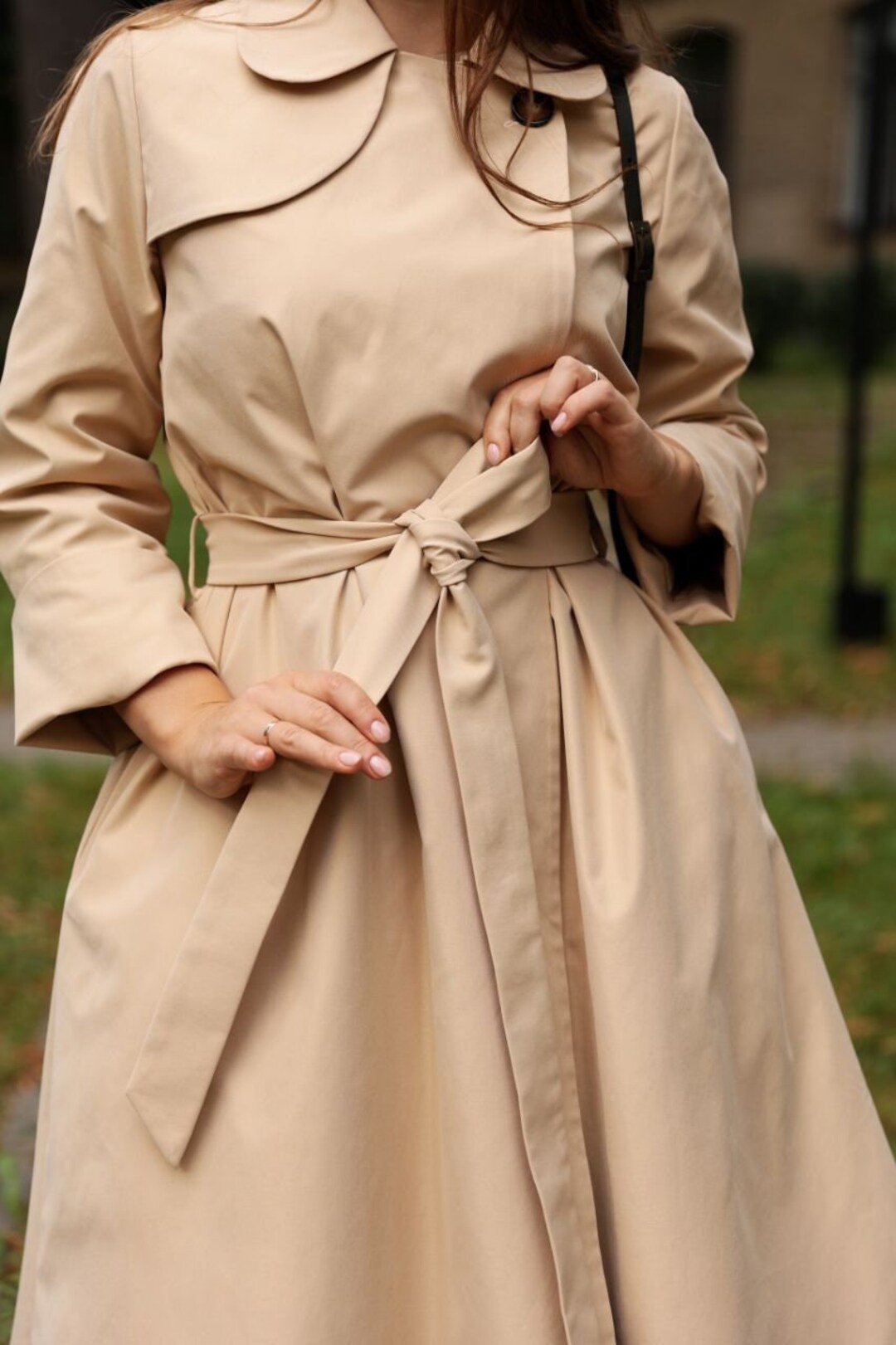 【60s】Euro Vintage Cotton Belted Coat 46 Vintage 60s Faded European Workwear Duster Jacket – Wolf