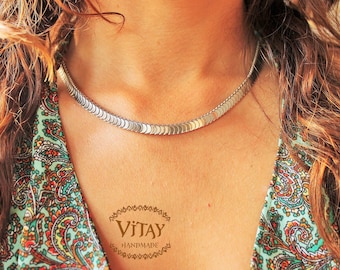 Gargantilla de Serpiente en Acero Inoxidable  • Boho Jewelry • Bohemian Jewelry •