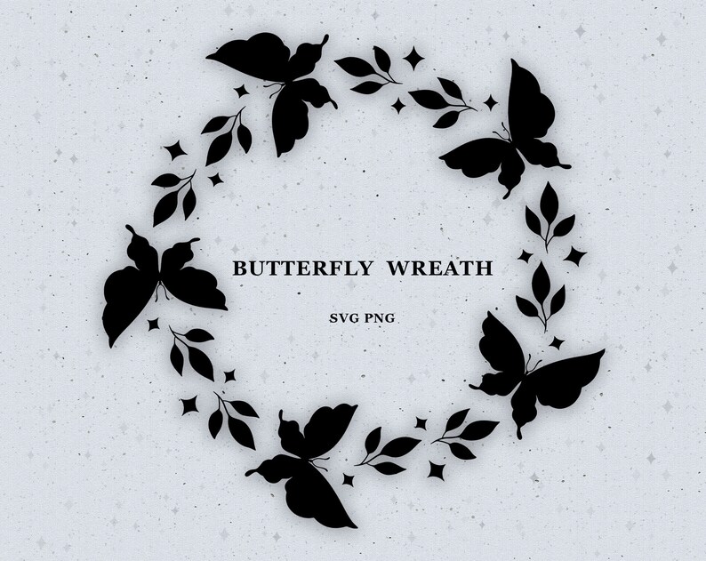 Download Butterfly wreath svg cut file floral wreath svg leaf ...