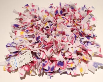 UPCYCLED Dog Cat Pig Snuffle Mat 9"x9" Foraging Enrichment Stimulation Slow Feeder Treat Activity Pet Gift Anxiety Reducer *Heart*