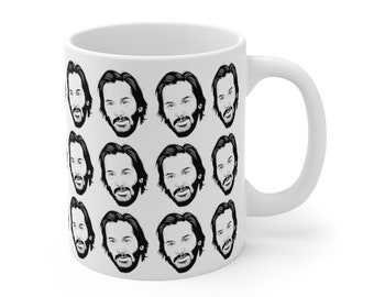Keanu Reeves Coffee Mug: Pop Art Celebrity Gift