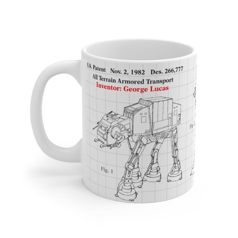 MugsAsGiftsOnEtsy AT-AT Walker Patent Coffee Mug - Thumbnail 5