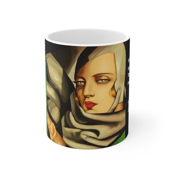 Famous Painting Series | Homage to Tamara de Lempicka | 11-oz Coffee Mug | Art Lovers Gift