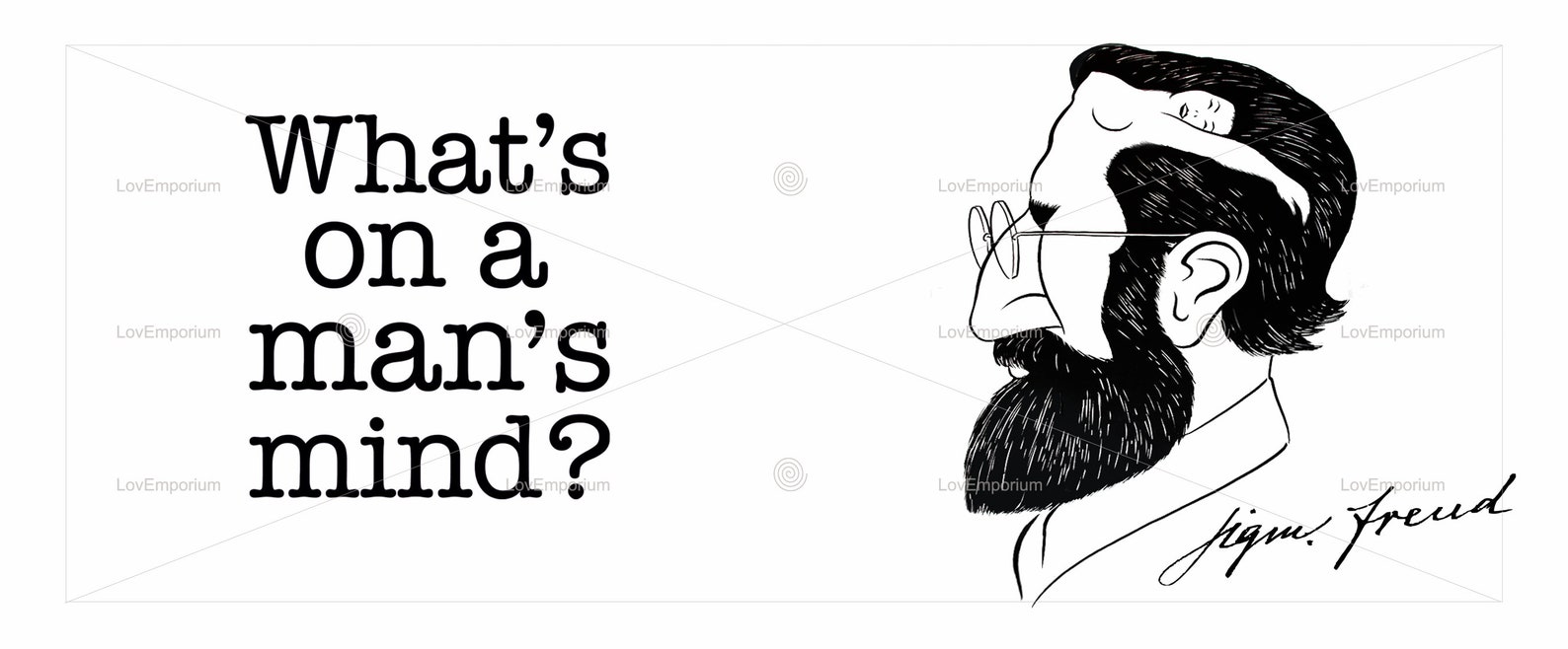 What's on A Man's Mind Sigmund Freud 11oz Coffee Etsy