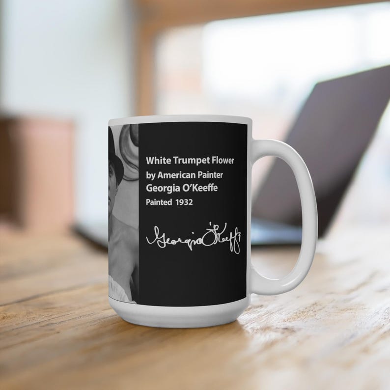 Georgia O'Keeffe Floral Art Coffee Mug - Art Lover Gift 11/150z afbeelding 10