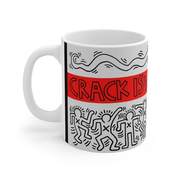 Famous Paintings Series | Crack Is Wack - Homage to Keith Haring | 11-oz Mug | Pop Art | Street Art | Graffiti Art | Haring Coffee Mug