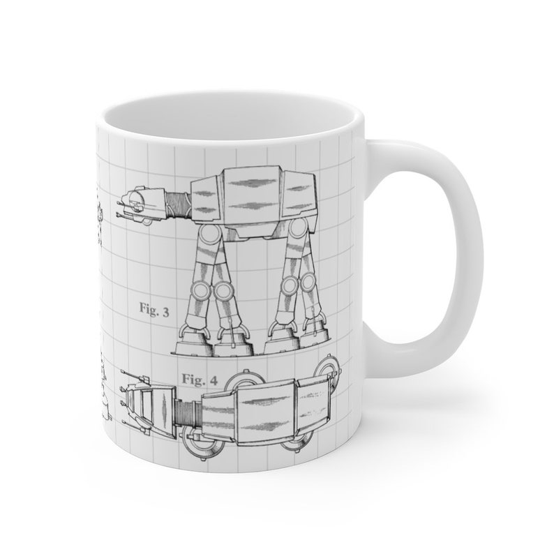 MugsAsGiftsOnEtsy AT-AT Walker Patent Coffee Mug - Thumbnail 2