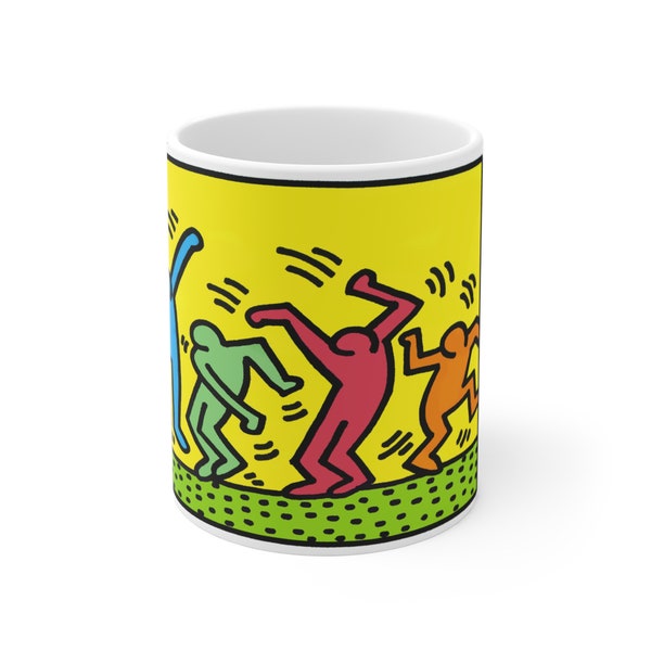 Celebrating Keith Haring | Pop Art Tribute | Mug 11oz | Street Art | Art Collectors Gift